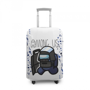 Merch Suitcase Cover Swat Among Us White Blue