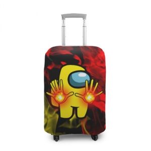 Merchandise Fire Mage Suitcase Cover Among Us Flames