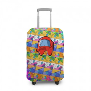 Merchandise Suitcase Cover Among Us Pattern Colored