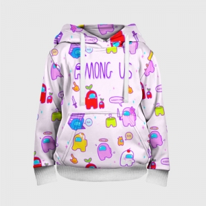 Buy pattern kids hoodie among us crewmates - product collection