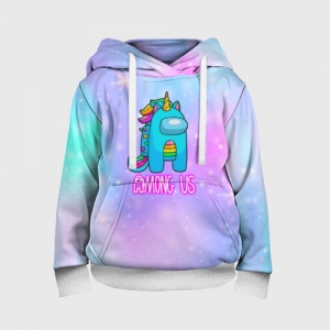 Merchandise Among Us Kids Hoodie Rainbow Unicorn