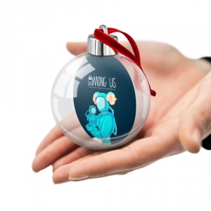 Cyan Christmas tree ball Among Us Spaceman Art Idolstore - Merchandise and Collectibles Merchandise, Toys and Collectibles
