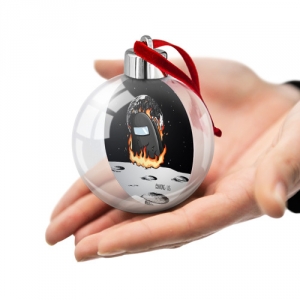 Black Christmas tree ball Among Us fire Idolstore - Merchandise and Collectibles Merchandise, Toys and Collectibles
