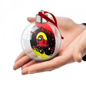 Christmas tree ball Among Us Impostor Red Yellow Idolstore - Merchandise and Collectibles Merchandise, Toys and Collectibles