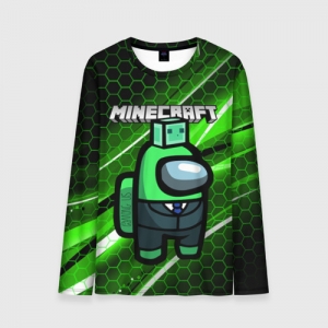 Merchandise Men'S Long Sleeve Among Us Х Minecraft