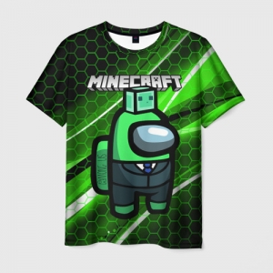 Merchandise Men'S T-Shirt Among Us Х Minecraft
