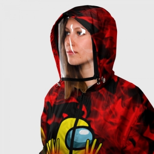 Buy fire mage mesh face screen windbreaker among us flames - product collection
