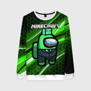 Merchandise Women'S Sweatshirt Among Us Х Minecraft