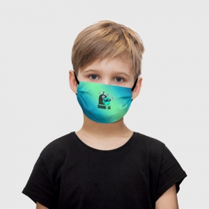 Kids face mask Among Us Death behind Cyan Idolstore - Merchandise and Collectibles Merchandise, Toys and Collectibles