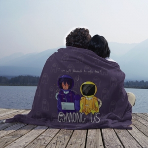 Plaid throw Mates Among us Purple Idolstore - Merchandise and Collectibles Merchandise, Toys and Collectibles