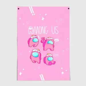Buy pink poster among us egg head size a3 297 mm x 420 mm - product collection