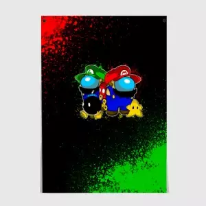 Buy poster among us mario luigi size a3 297 mm x 420 mm - product collection