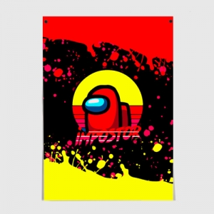 Poster Among Us Impostor Red Yellow Idolstore - Merchandise and Collectibles Merchandise, Toys and Collectibles 2