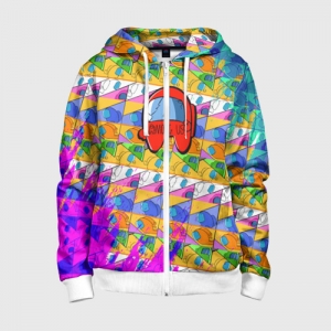 Buy kids zip-up hoodie among us pattern colored - product collection