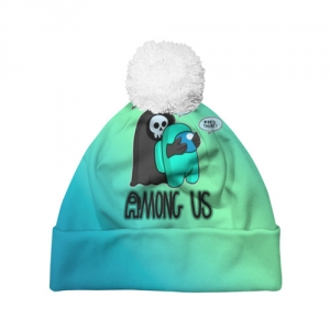 Pom pom beanie Among Us Death behind Cyan Idolstore - Merchandise and Collectibles Merchandise, Toys and Collectibles 2