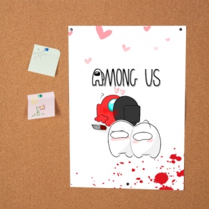 Among us Poster  Love Killed Size A3 297 mm x 420 mm Idolstore - Merchandise and Collectibles Merchandise, Toys and Collectibles