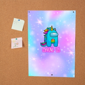 Among us Poster Rainbow Unicorn Idolstore - Merchandise and Collectibles Merchandise, Toys and Collectibles
