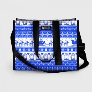 Merchandise Shopping Bag Among Us Christmas Pattern