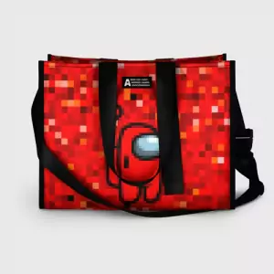 Buy red pixel shopping bag among us 8bit - product collection