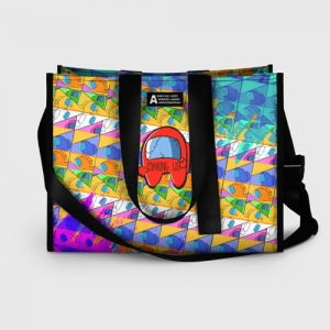 Merchandise Shopping Bag Among Us Pattern Colored