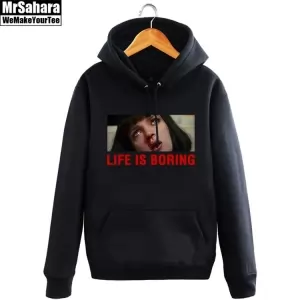 Buy hoodie pulp fiction life is boring pullover - product collection