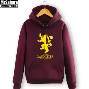 Buy hoodie lannister game of thrones lion pullover - product collection