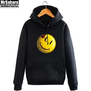 Buy hoodie smile face watchmen dc noir pullover - product collection
