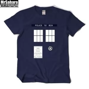 T-shirt Mens Tardis Doctor Who Police Box 10th 11th Idolstore - Merchandise and Collectibles Merchandise, Toys and Collectibles 2