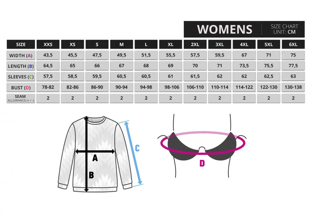 Women`s jumper size chart stock vector. Illustration of apparel - 265359045