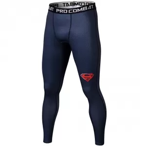 Superman 3d printed pattern compression tights pants men superhero tight sweatpants fitness skinny leggings trousers male cloth