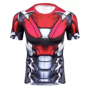 2018 cool ironman advanced 3d male print compression shirt slim fit skins tight men's bodybuilding crossfit champion shirt