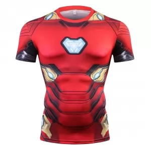 Raglan sleeve compression shirts avengers 3 iron man 3d printed t shirts men 2018 summer new crossfit top for male fitness cloth