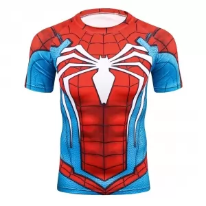Spider-man Rashguard short sleeves t-shirt 2017 PS4 Costume Idolstore - Merchandise and Collectibles Merchandise, Toys and Collectibles 2