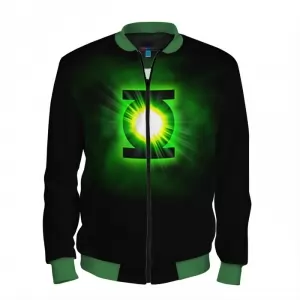 Buy baseball jacket green lantern glowing - product collection
