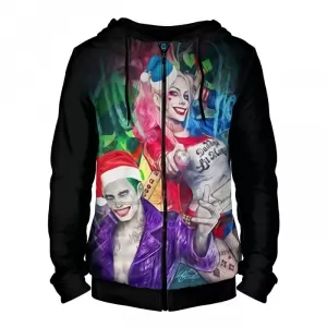 Zipper hoodie Harley Joker Christmas Suicide Squad Idolstore - Merchandise and Collectibles Merchandise, Toys and Collectibles 2