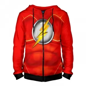 Buy zipper hoodie the flash costume print - product collection