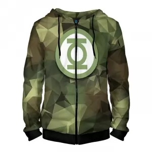 Buy zipper hoodie green lantern military - product collection