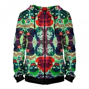 Buy zipper hoodie suicide squad pattern - product collection