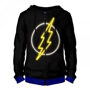 Buy zipper hoodie flash neon symbol - product collection