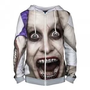 Buy zipper hoodie joker suicide squad jared leto - product collection