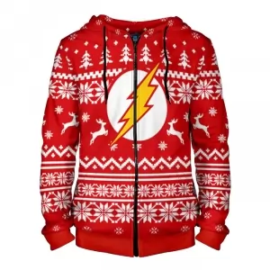 Zipper hoodie Christmas Pattern The Flash Idolstore - Merchandise and Collectibles Merchandise, Toys and Collectibles 2