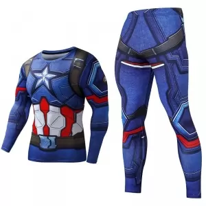 Captain America Rashguard set clothing Idolstore - Merchandise and Collectibles Merchandise, Toys and Collectibles