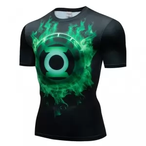 Workout shirt Green Lantern Logo Fire Idolstore - Merchandise and Collectibles Merchandise, Toys and Collectibles