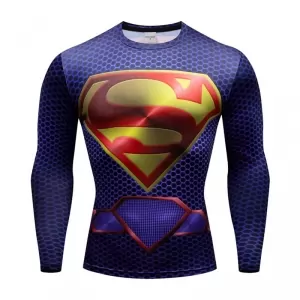 Rash guard Superman Logo Workout Apparel Idolstore - Merchandise and Collectibles Merchandise, Toys and Collectibles 2