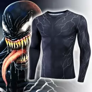 Rashguard Venom Simbiote Print Idolstore - Merchandise and Collectibles Merchandise, Toys and Collectibles 2