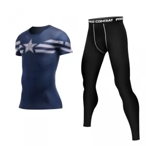 Captain America Rashguard set Costume Idolstore - Merchandise and Collectibles Merchandise, Toys and Collectibles
