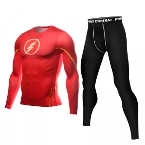 Flash Rashguard set Long Sleeve Leggings Idolstore - Merchandise and Collectibles Merchandise, Toys and Collectibles