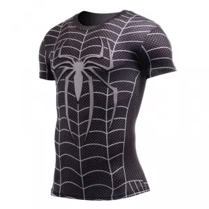 Black spider-man Rash guard t-shirt Idolstore - Merchandise and Collectibles Merchandise, Toys and Collectibles