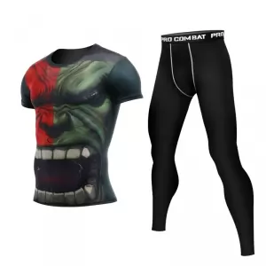 Buy red hulk rage rashguard set costume - product collection