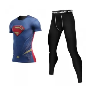 Superman Man of Steel Rashguard set Costume Idolstore - Merchandise and Collectibles Merchandise, Toys and Collectibles